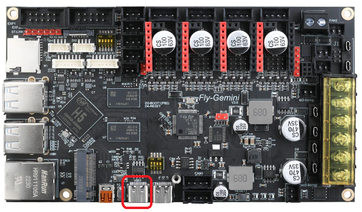 USB port for SBC side.