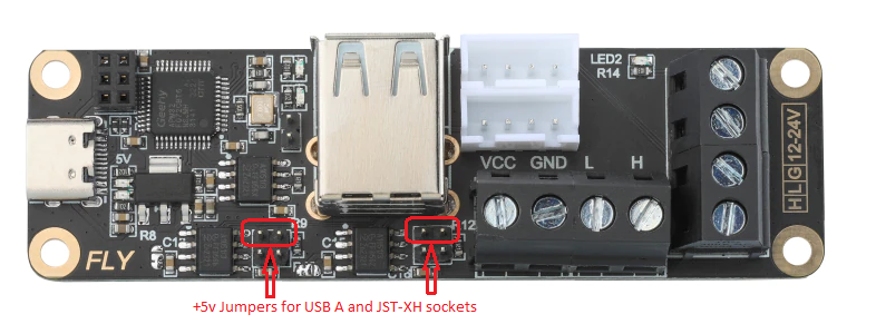 Fly UTOC-3 5v jumpers